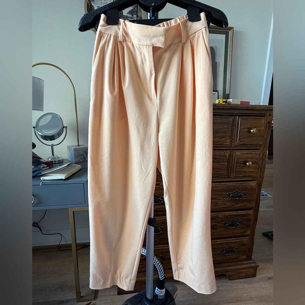 H&M Peach Women's Pants high waist ankle length office summer